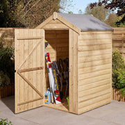 4' x 4' Premier Shiplap Windowless Single Door Apex Shed