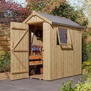 4' x 6' Signature Heritage T&G Single Door Apex Shed
