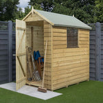 4' x 6' Traditional Overlap Single Door Apex Shed