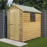 4' x 6' Traditional Overlap Single Door Apex Shed