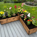 Redwood Corner Planter Set