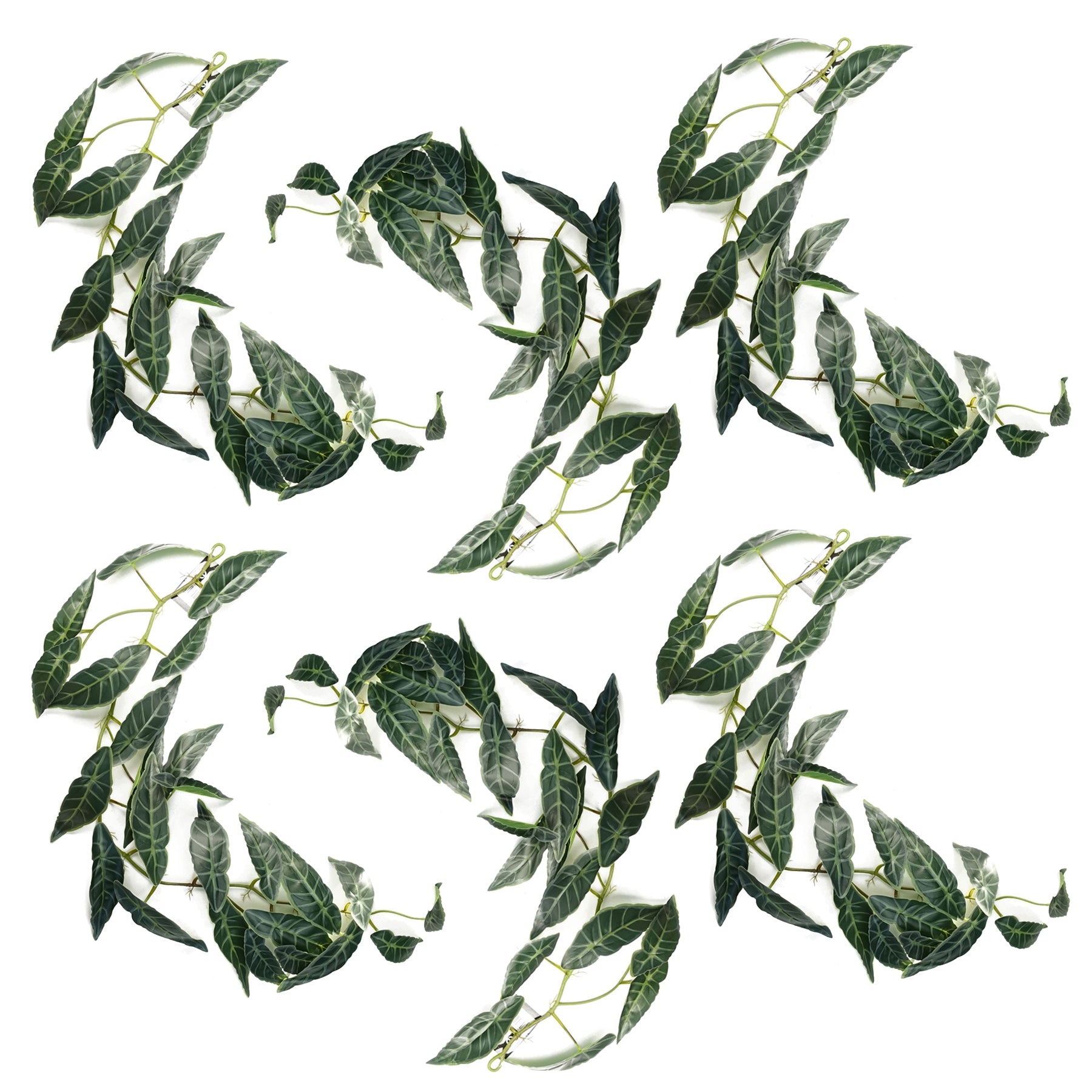 6 x 110cm Artificial Hanging Trailing Dark Green Leaf Plant