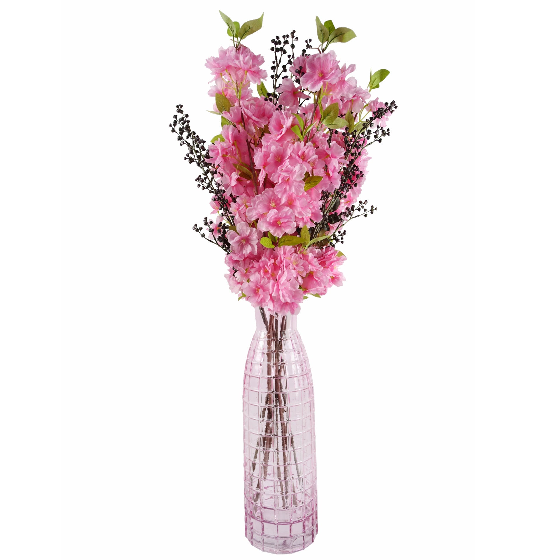 100cm Pink Artificial Blossom Stem