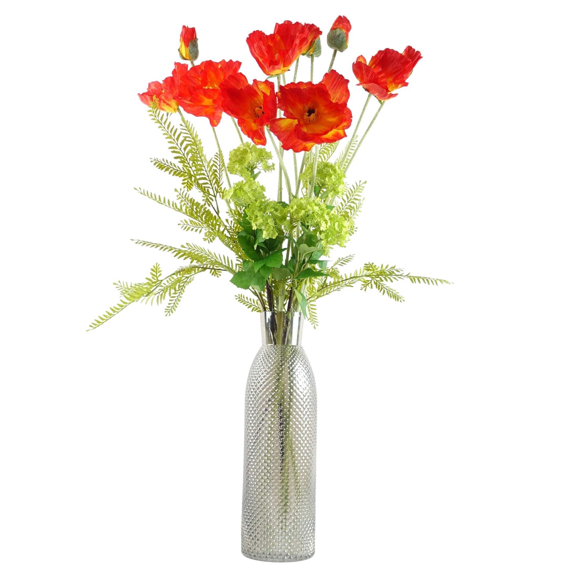100cm Artificial Poppy Stem - 2 Flowers