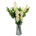 Pack of 6 x 75cm Delphinium Cream Artificial Stem