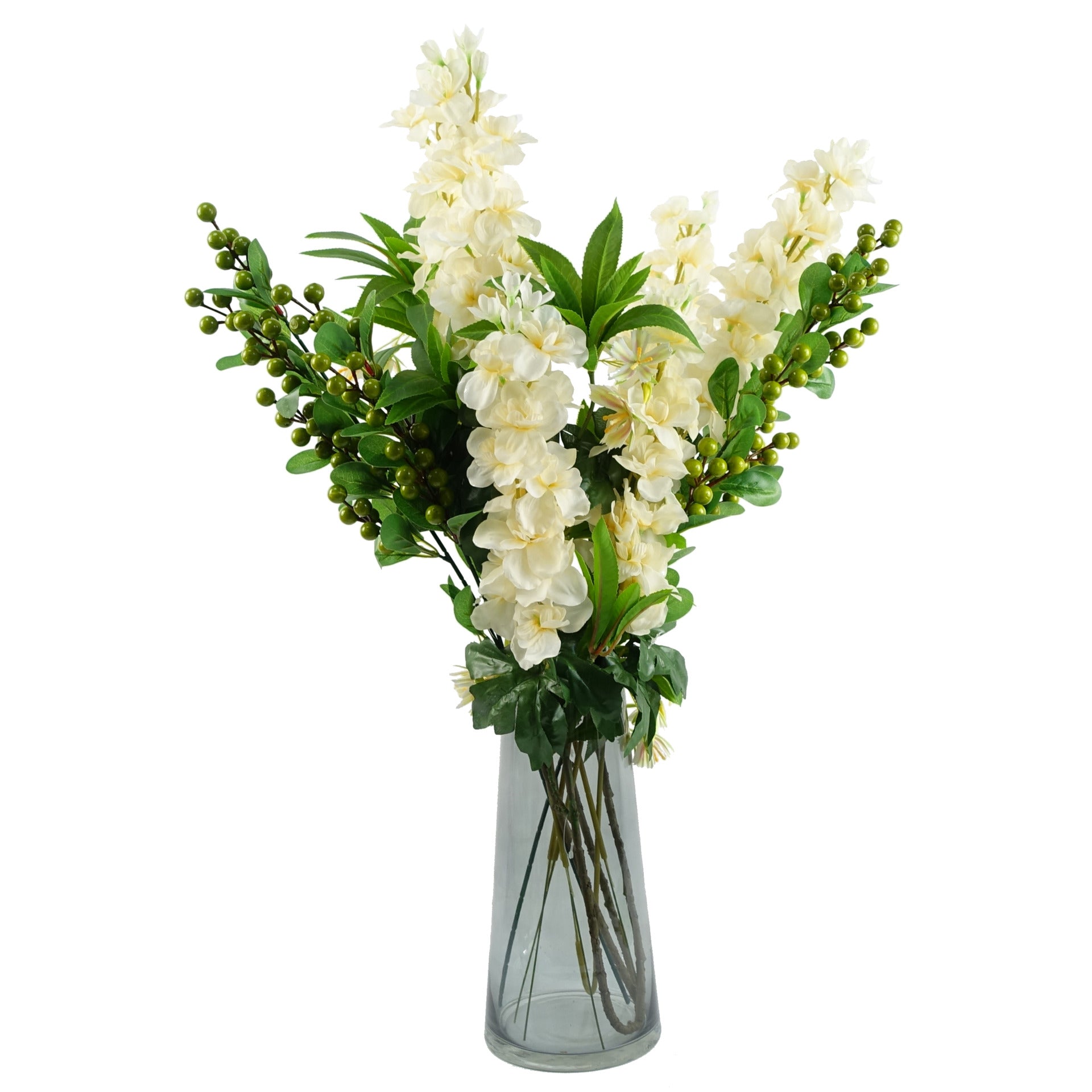 75cm Delphinium Cream Artificial Stem