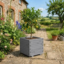Wooden Pine Raised Cube Planter #40cm(L) x 40cm(W) x 40cm(H) #Grey