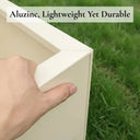 40cm Zinc Galvanised Cream Square Planter - image 5