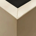 40cm Zinc Galvanised Cream Square Planter - image 12