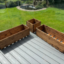 Redwood Corner Planter Set