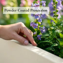 50cm Zinc Galvanised Cream Tall Square Planter - image 7