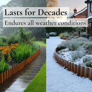 500cm Corten Steel Corrugated Lawn Edging Roll
