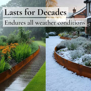 500cm Corten Steel Lawn Edging Roll