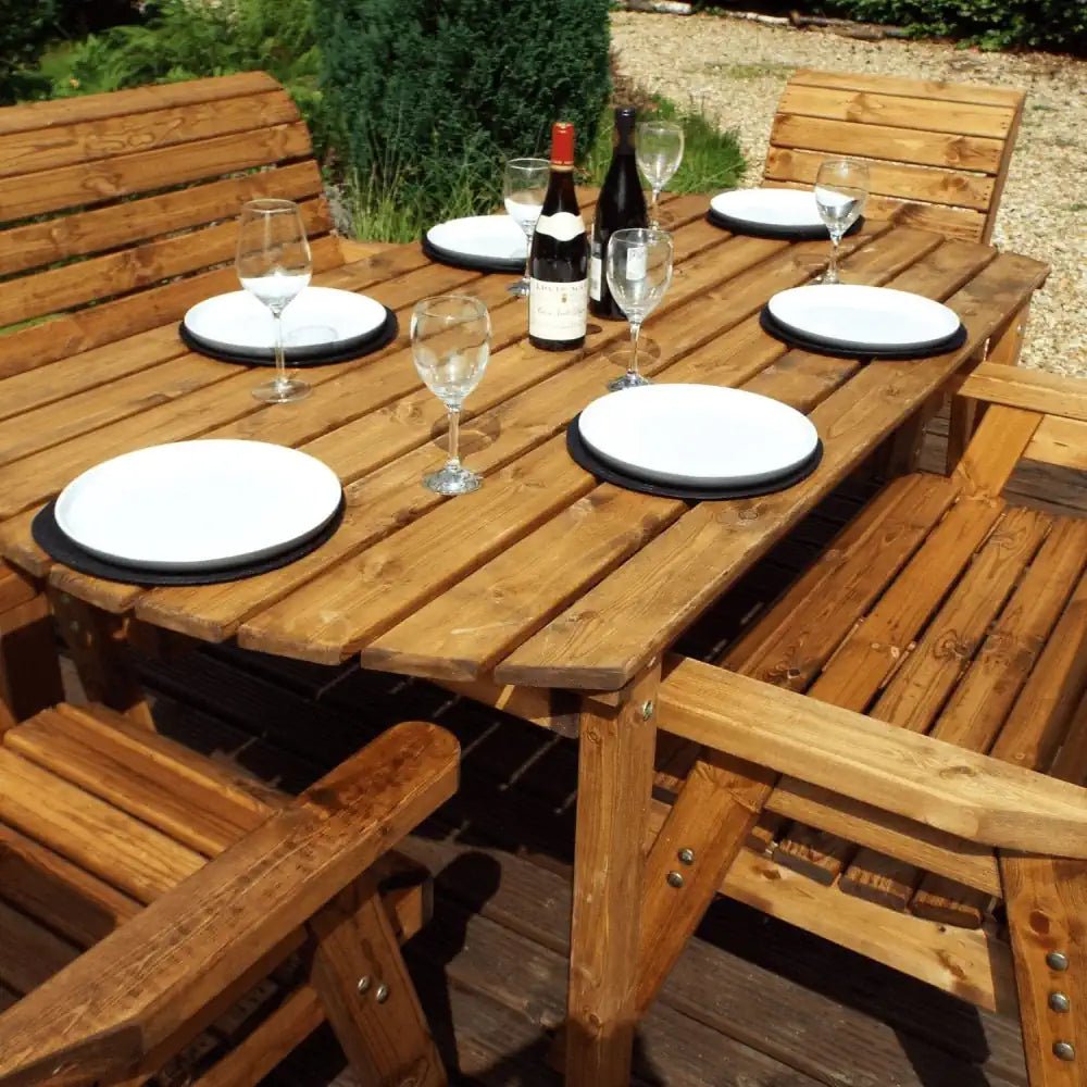 6 seater garden patio set by Woven Wood