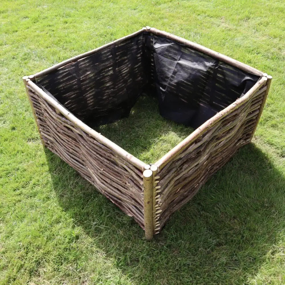 Natural Raised Bed Garden Planters by Woven WOod 400 litres