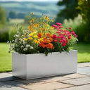 70cm Zinc Galvanised Silver Trough Planter