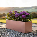 70cm Zinc Galvanised Brushed Rose Gold Finish Trough Planter