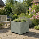 Wooden Pine Raised Cube Planter #70cm(L) x 70cm(W) x 70cm(H) #Green