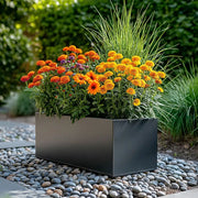 70cm Zinc Galvanised Matte Grey Trough Planter