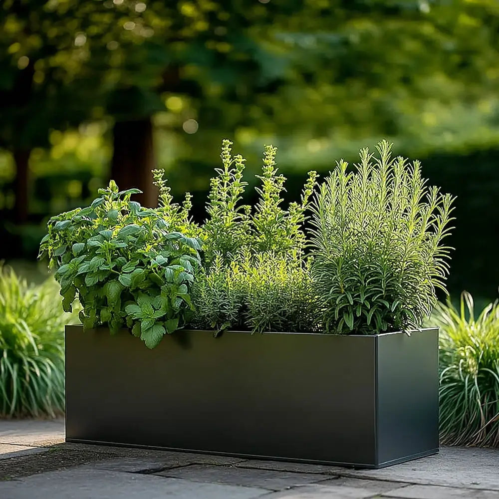 70cm Zinc Galvanised Matte Grey Trough Planter