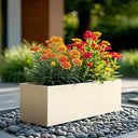 70cm Zinc Galvanised Cream Trough Planter