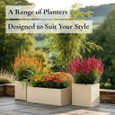 70cm Zinc Galvanised Cream Trough Planter - image 9