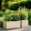 70cm Zinc Galvanised Cream Trough Planter - image 15