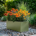 70cm Zinc Galvanised Sage Green Trough Planter - image 11