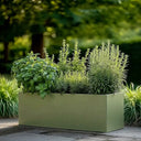 70cm Zinc Galvanised Sage Green Trough Planter - image 14