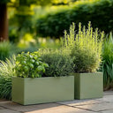 70cm Zinc Galvanised Sage Green Trough Planter - image 15