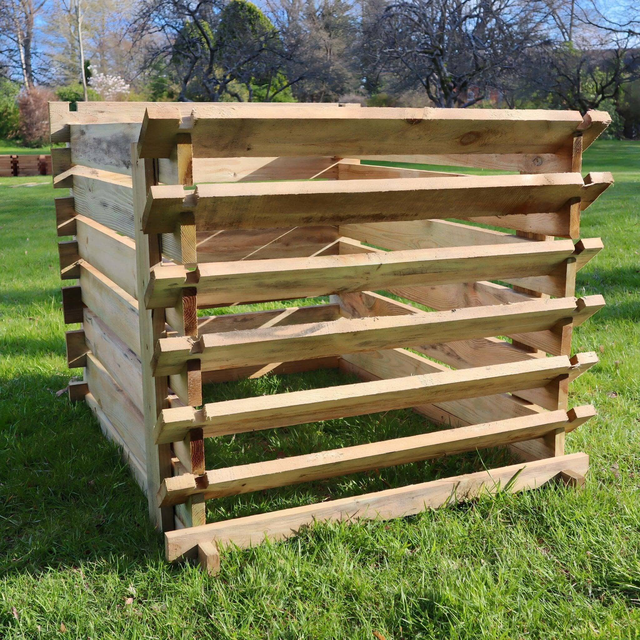 Easy Fill Wooden Compost Bin Composter 718 Litres by Woven Wood™ - Woven Wood