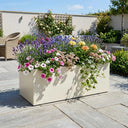 75cm Zinc Galvanised Cream Trough Planter