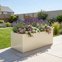 75cm Zinc Galvanised Cream Trough Planter