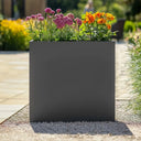 75cm Long Zinc Galvanised Matte Grey 90cm Tall Trough Planter