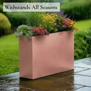 75cm Long Zinc Galvanised Rose Gold 90cm Tall Trough Planter
