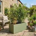 75cm Zinc Galvanised Sage Green Trough Planter