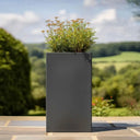75cm Zinc Galvanised Matte Grey Tall Square Planter
