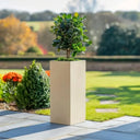 75cm Zinc Galvanised Cream Tall Square Planter - image 11