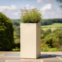 75cm Zinc Galvanised Cream Tall Square Planter - image 14
