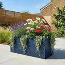 75cm Zinc Galvanised Blue Trough Planter