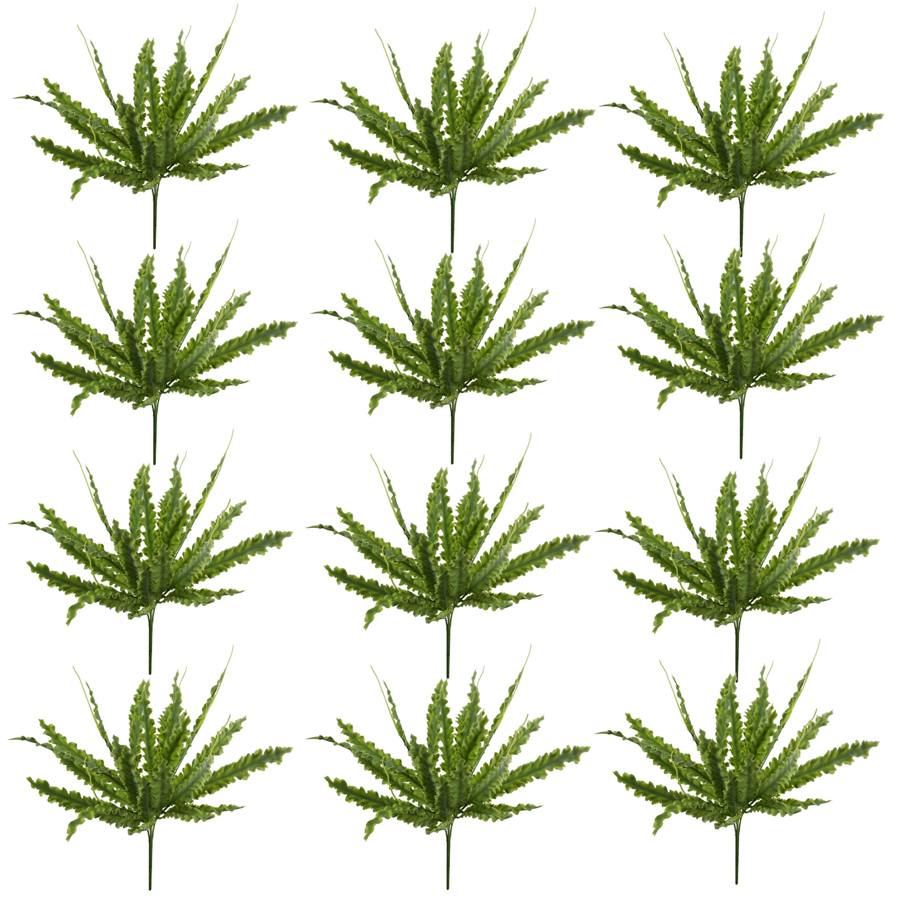 12 x 40cm Artificial Crocodile Fern Plant