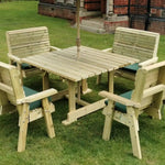 seater garden furniture from tanalised redwood woven wood