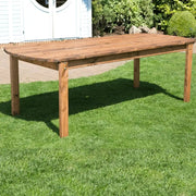 Transform your backyard into a culinary haven with a Six Seater Dining Set made from Wooden Garden Furniture and a Garden Parasol.