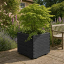 Wooden Pine Raised Cube Planter #80cm(L) x 80cm(W) x 80cm(H) #Black