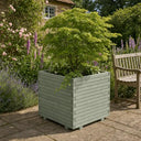 Wooden Pine Raised Cube Planter #80cm(L) x 80cm(W) x 80cm(H) #Green