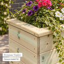 80cm Long Raised Redwood Garden Trough - quality timber