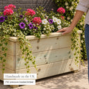 80cm Long Raised Redwood Garden Trough - made in the UK