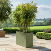 90cm Long Zinc Galvanised Sage Green 60cm Tall Trough Planter