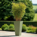 90cm Zinc Galvanised Sage Green Tall Tapered Square Planter - image 11