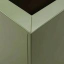 90cm Zinc Galvanised Sage Green Tall Tapered Square Planter - image 12